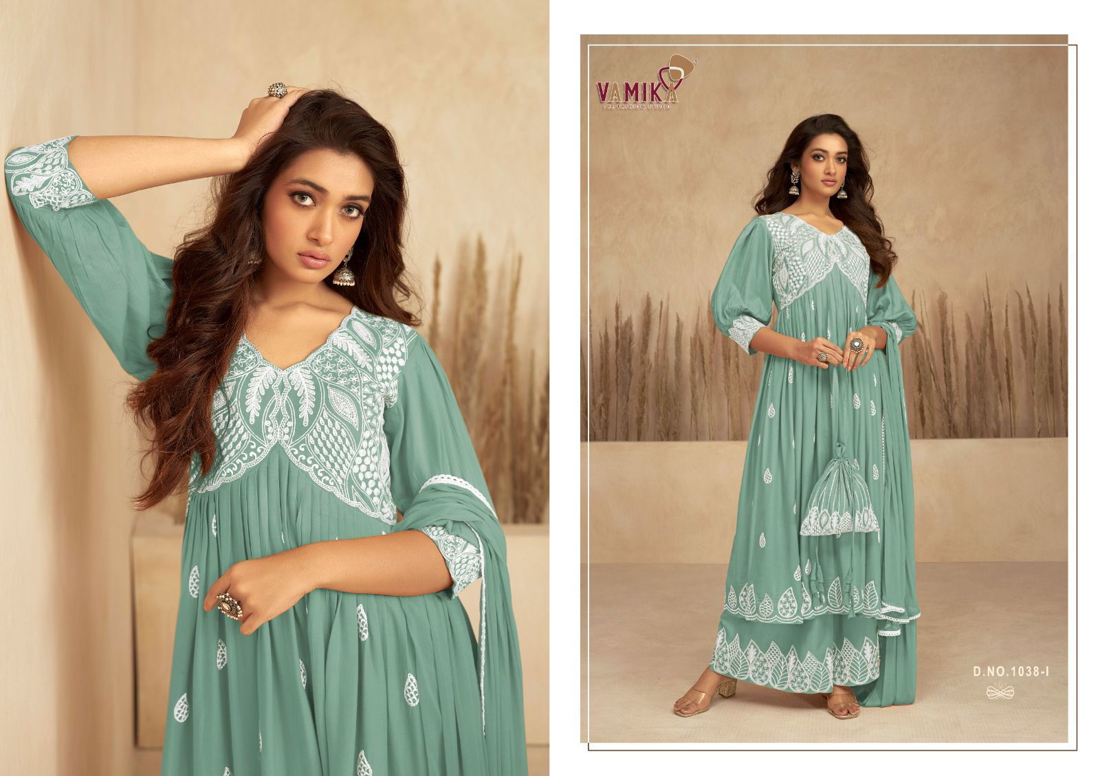 Lakhnavi Vol 7 Silver By Vamika Rayon Wedding Wear Readymade Suits Wholesale Clothing Distributors In India

